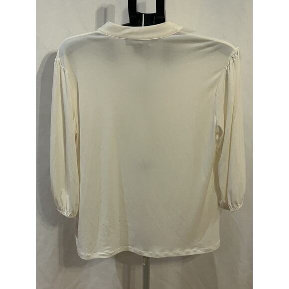 NWT Style & co XL Eggshell Ruffled Blouse - Picture 4 of 5